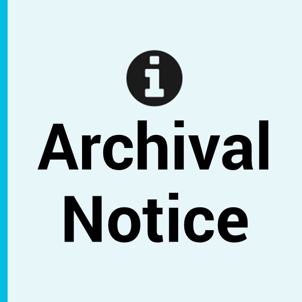 Archival Notice