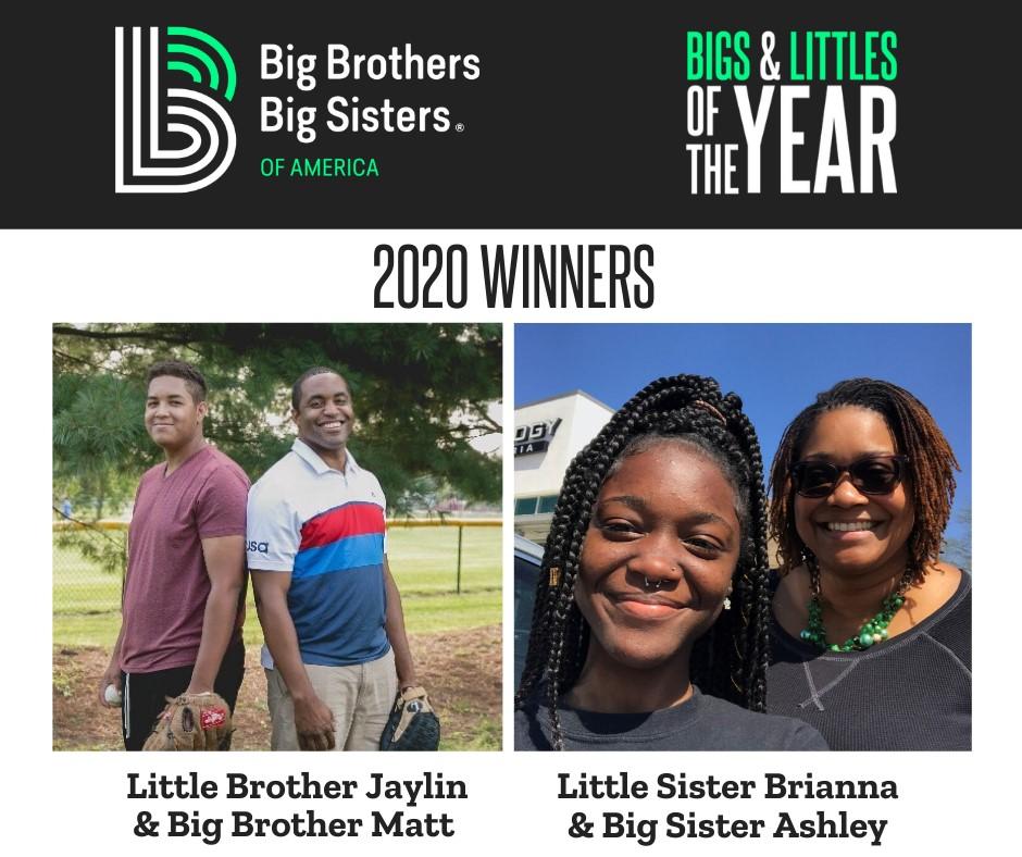 2020 "Bigs and Littles of the Year": Matt Barnes and Jaylin from Columbus, OH, and Ashley Cureton and Brianna from Austin, TX
