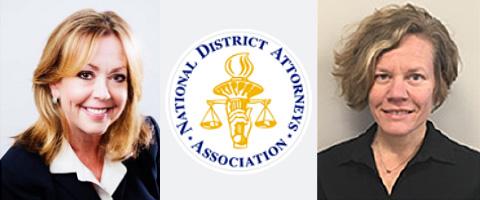 Photo of Susan Broderick, Senior Attorney and Kristi Browning, Program Director  from the National District Attorneys Association (NDAA) along with the NDAA logo.