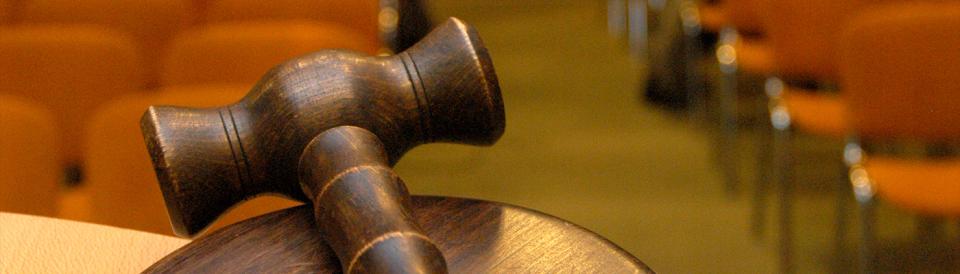 gavel in a courtroom