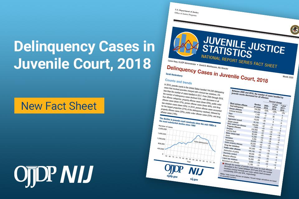 Delinquency Cases in Juvenile Court, 2018 Fact Sheet 