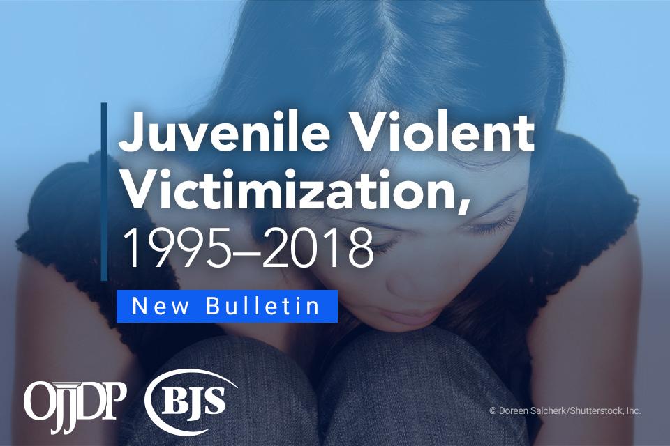 Juvenile Violent Victimization, 1995-2018 with OJJDP and BJS logos 