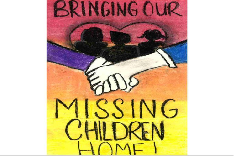 Winning poster for Texas - 2022 National Missing Children's Day Poster Contest