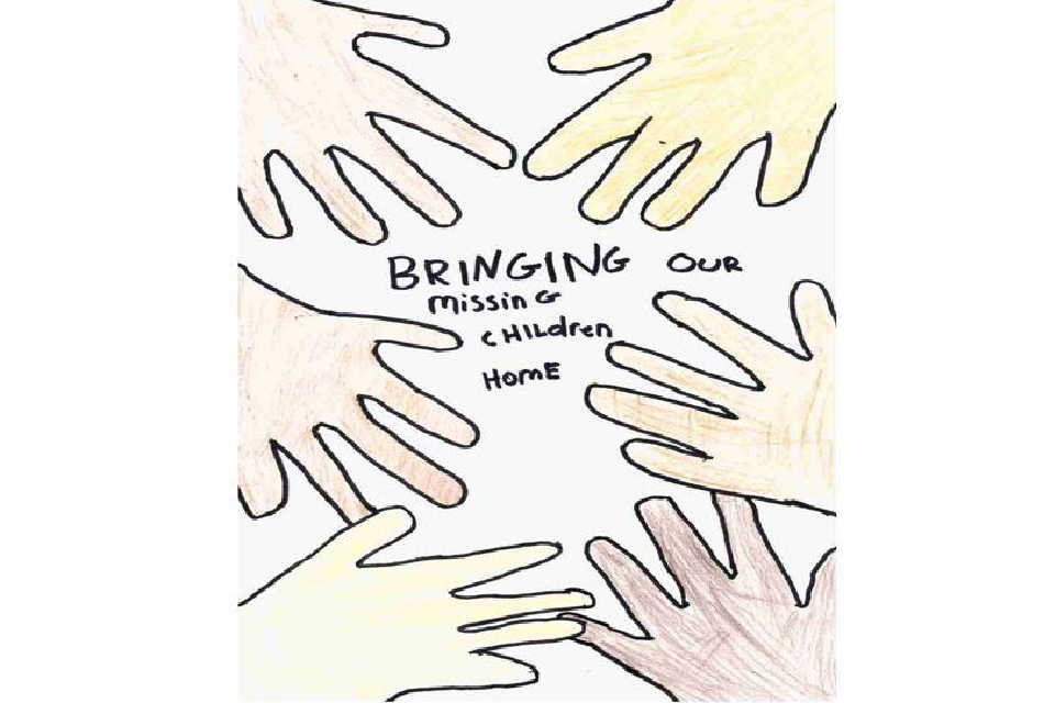 Winning poster for Utah - 2022 National Missing Children's Day Poster Contest