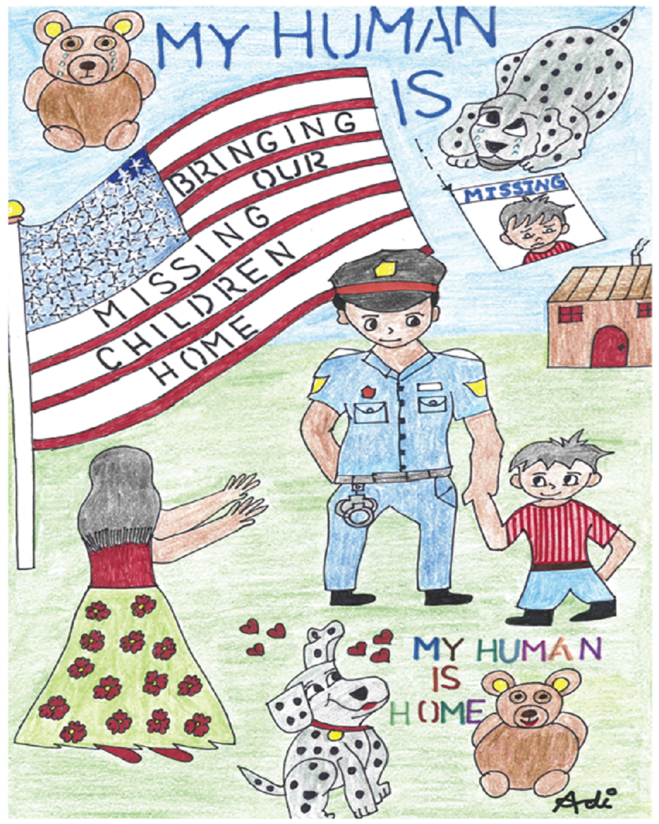 Winning poster for New Jersey - 2023 National Missing Children's Day Poster Contest