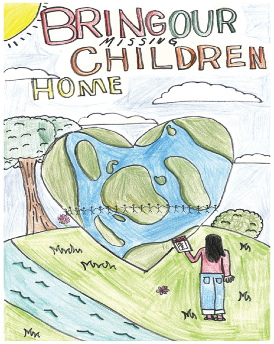 Winning poster for Tennessee - 2023 National Missing Children's Day Poster Contest