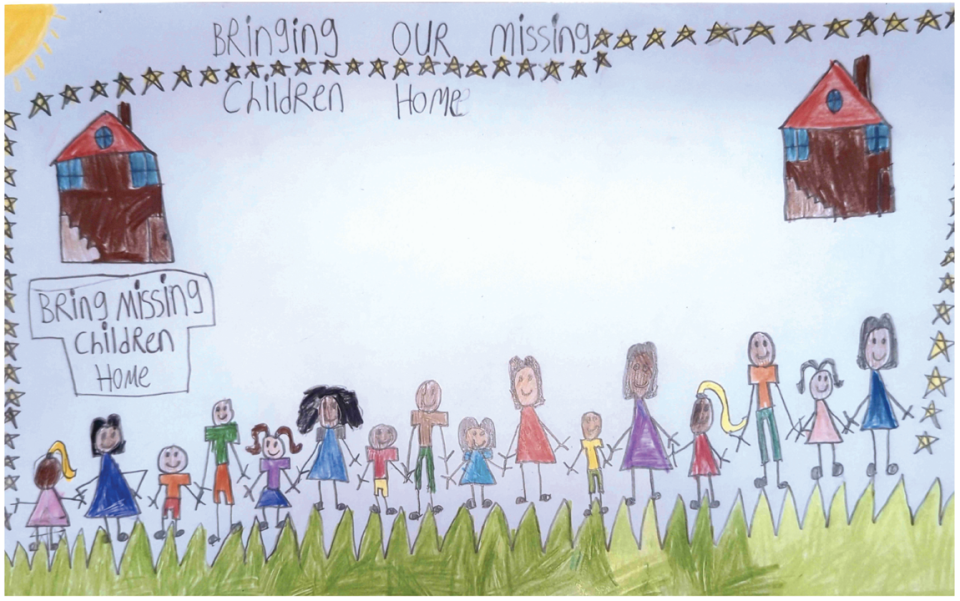 Winning poster for Virginia - 2023 National Missing Children's Day Poster Contest