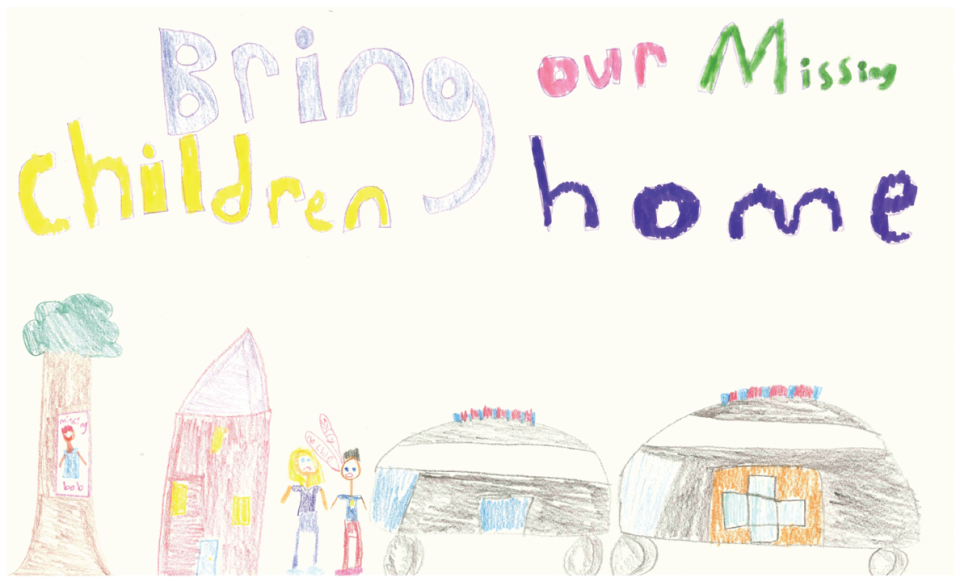 Winning poster for Wyoming - 2023 National Missing Children's Day Poster Contest