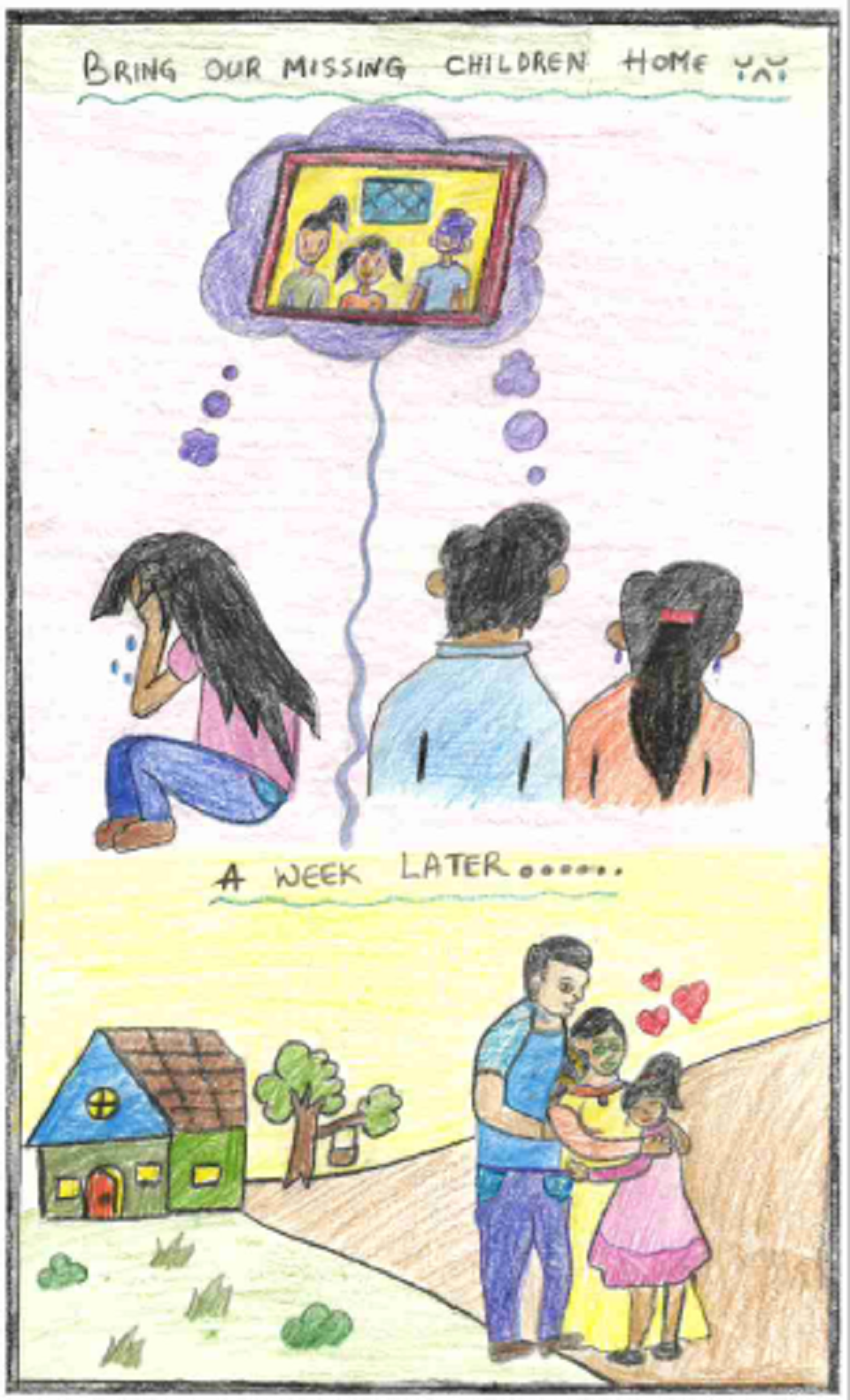 Winning poster for Arizona - 2024 National Missing Children's Day Poster Contest