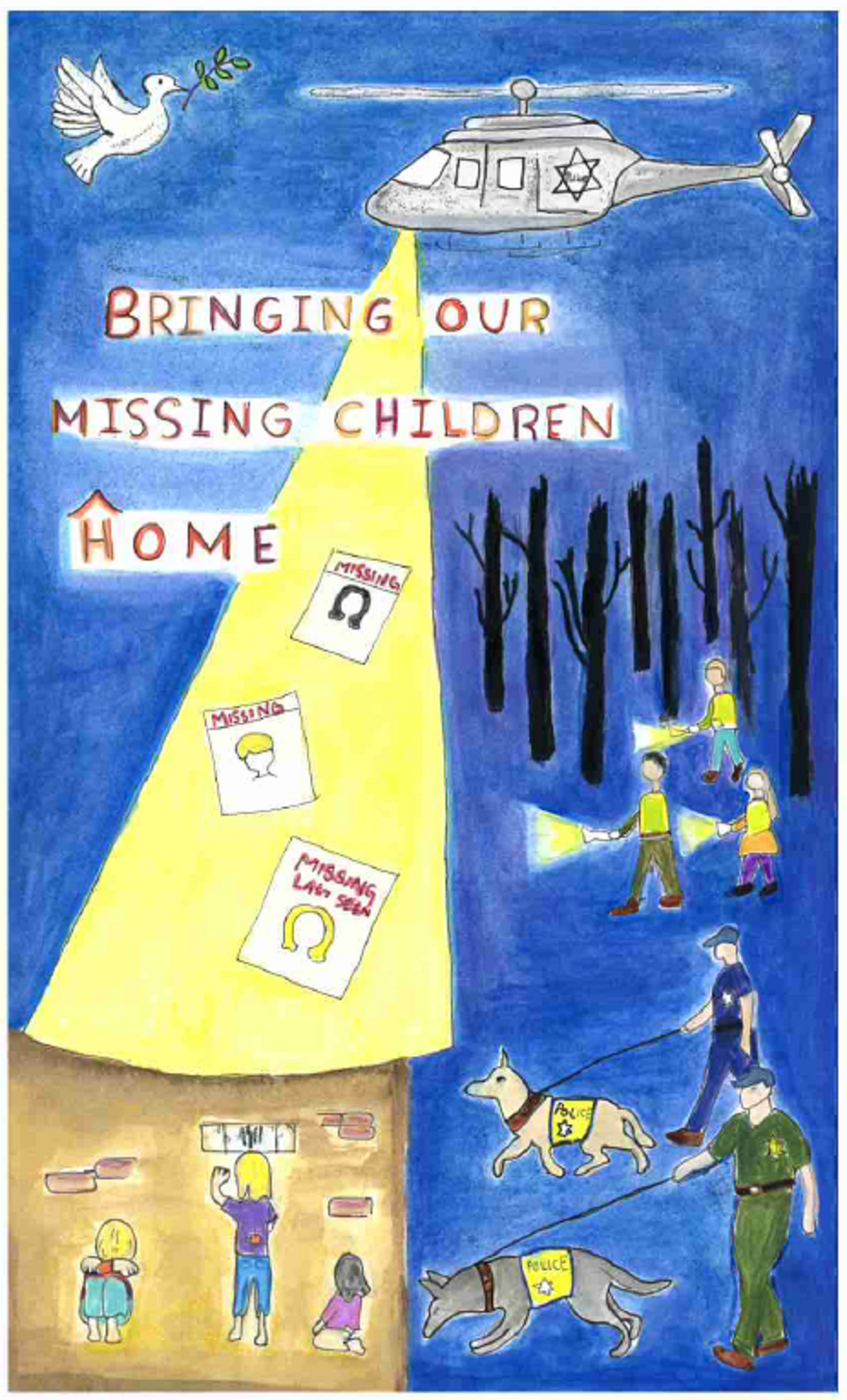 Winning poster for California 2024 National Missing Children's Day Poster Contest Office of