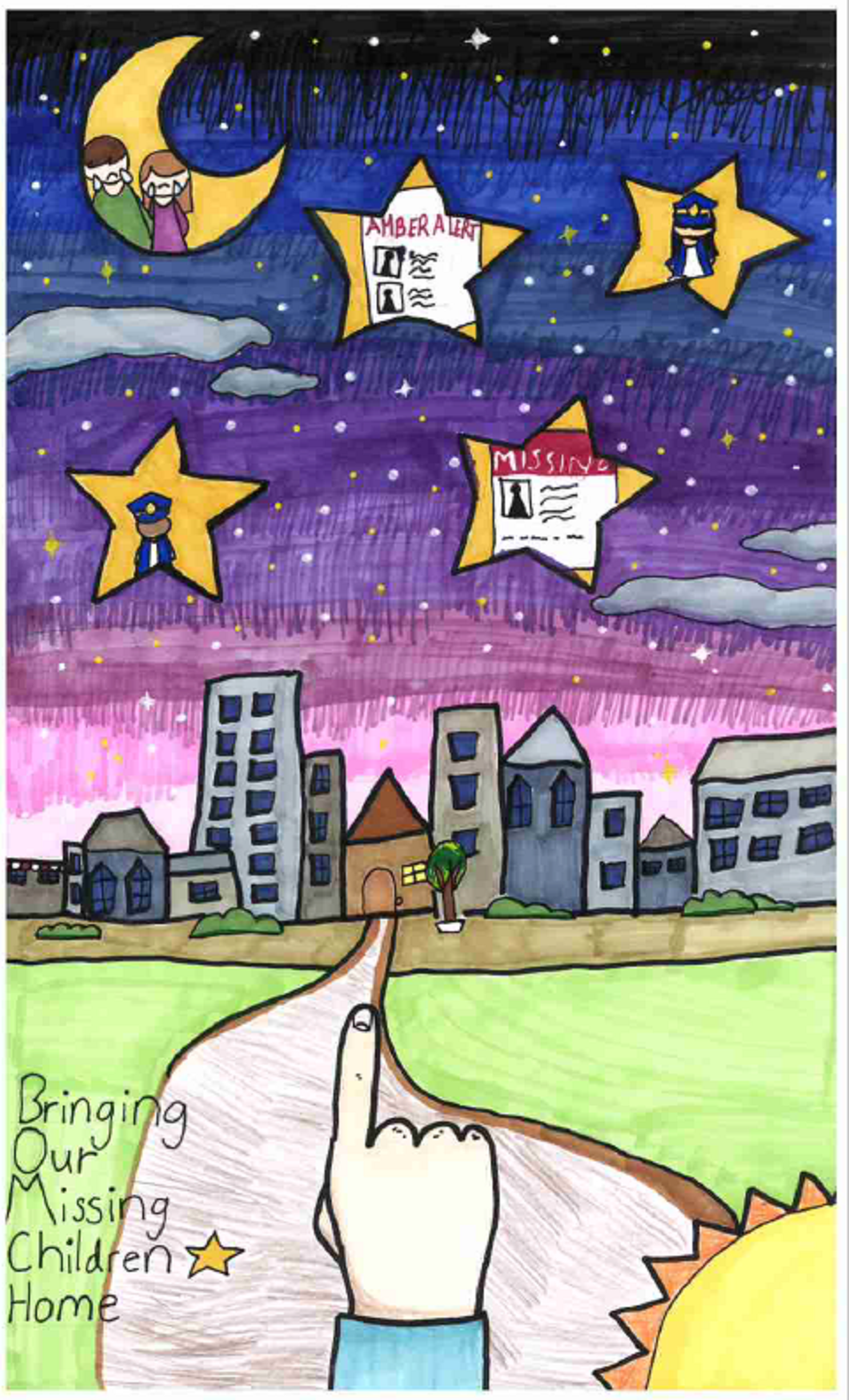 Winning poster for Florida 2024 National Missing Children's Day