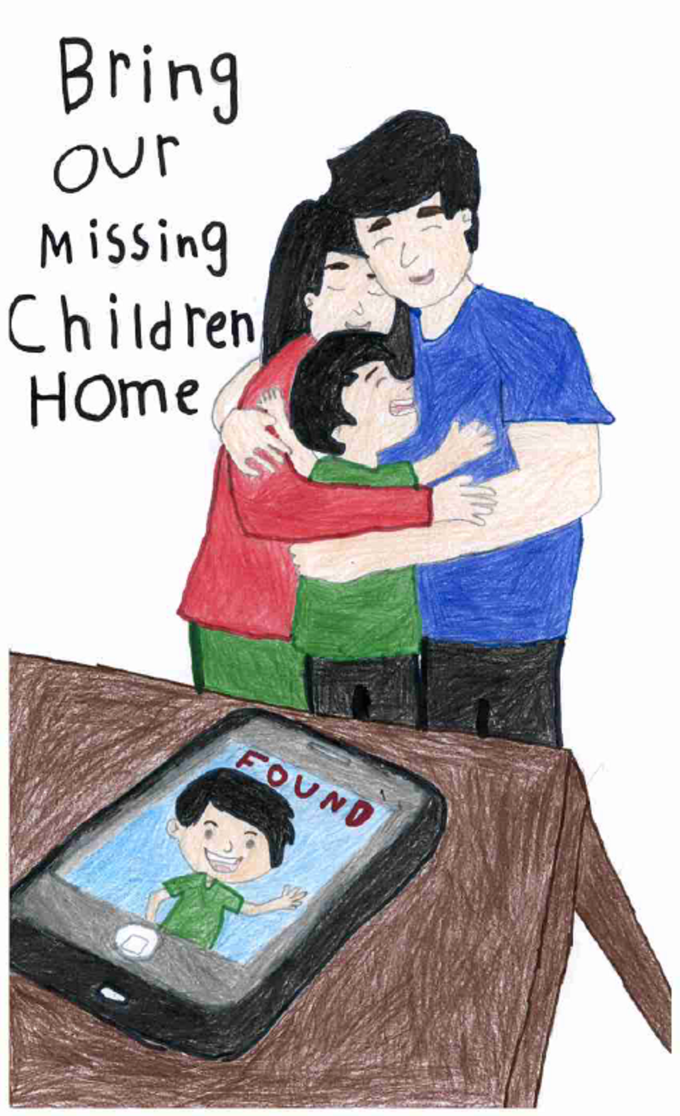 Winning poster for Hawaii - 2024 National Missing Children's Day Poster Contest
