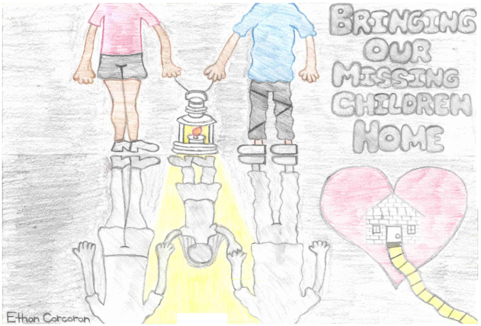 Winning poster for Iowa - 2025 National Missing Children's Day Poster Contest