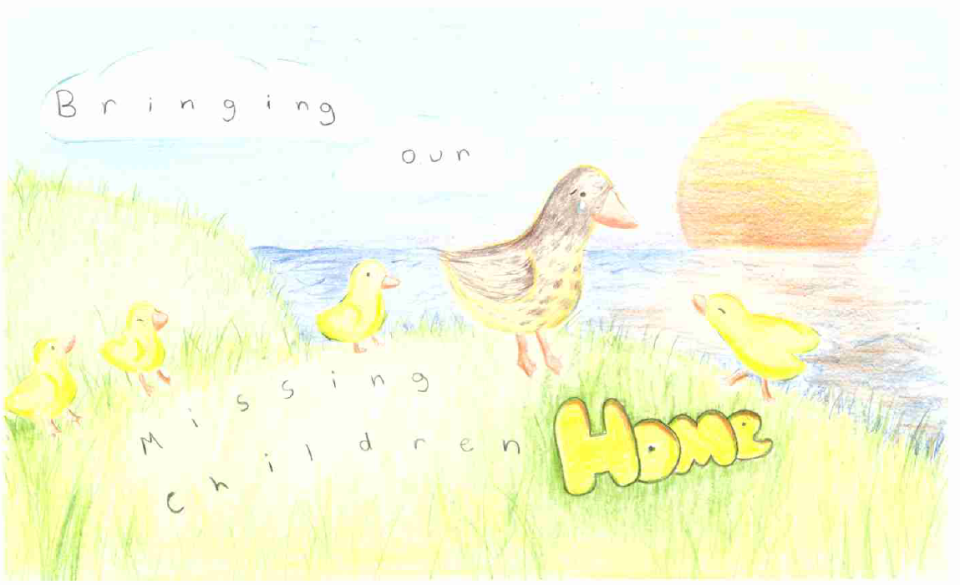 Winning poster for Oregon - 2025 National Missing Children's Day Poster Contest