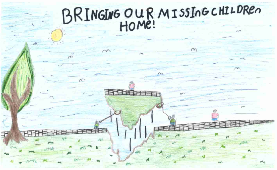 Winning poster for Wyoming - 2025 National Missing Children's Day Poster Contest