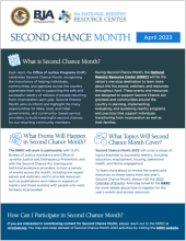 Second Chance Month flier, BJA, the National Reentry Resource Center, April 2023
