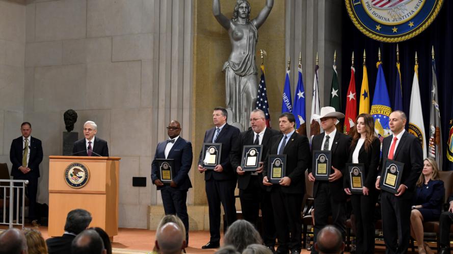 Attorney General Merrick B. Garland and Recipients of the Attorney General's Special Commendation Award