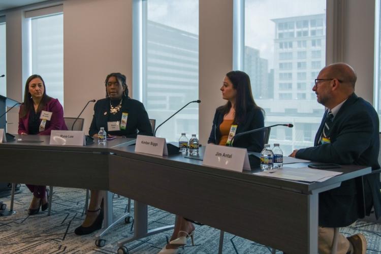The "What about Me? Finding Your Path Forward When Your Brother or Sister is Missing" panel featured (from left) Sayeh Rivazfar, Rysa Lee, and Kimber Biggs, who shared their lived experiences as siblings of missing children.