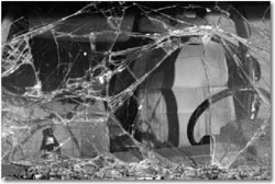 broken windshield