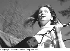 Girl on swing