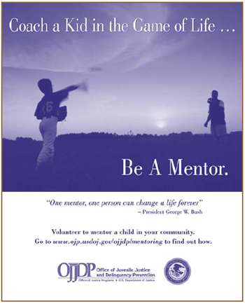 Ad for OJJDP's new Coach a Kid in the Game of Life web page