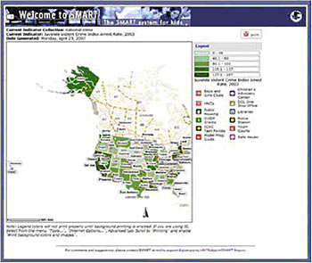 SMART: screenshot -- Source: OJJDP 2006/2007 Annual Report, chapter 1, page 7