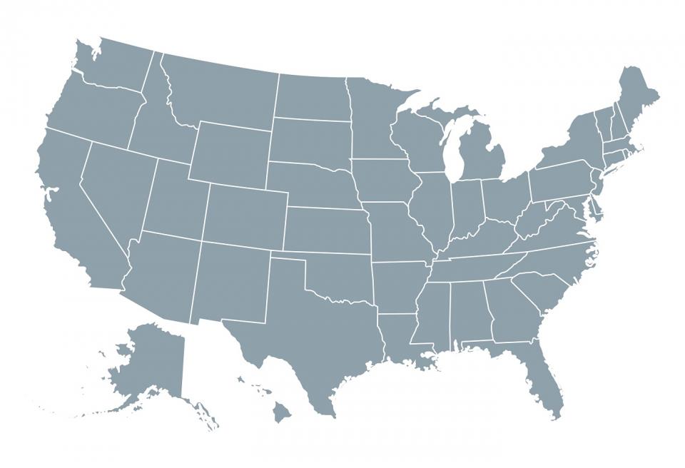 Map of the United States of America