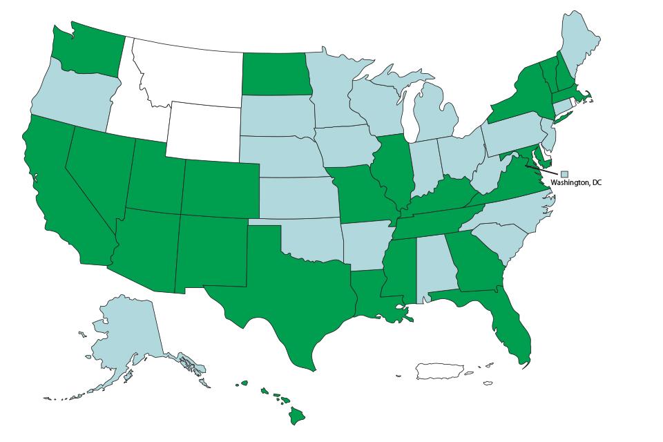 Access to Human Trafficking Victim Resources map