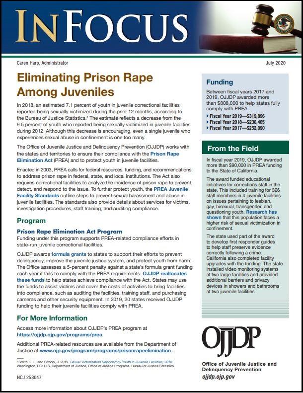 N@aG: In Focus: Eliminating Prison Rape Among Juveniles 