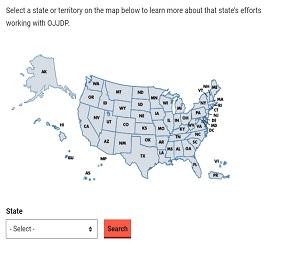 Image of State Support Map Featuring States and Territories 