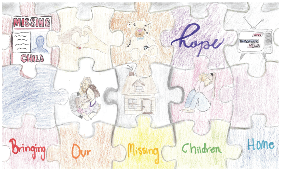 Winning poster for Colorado - 2023 National Missing Children's Day Poster Contest