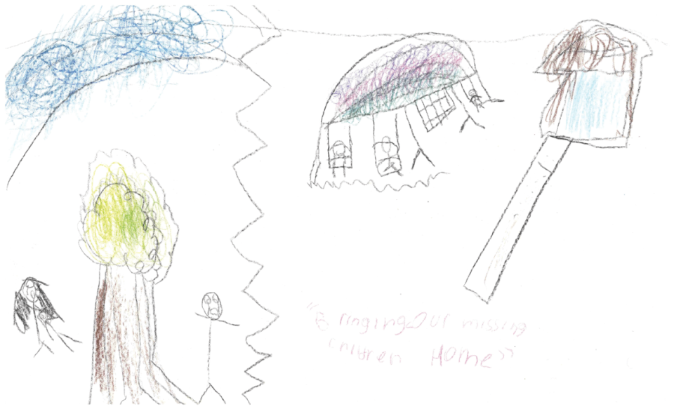 Winning poster for Maine - 2023 National Missing Children's Day Poster Contest
